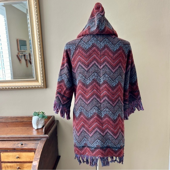 Anthropologie Hei Hei Mesilla Jacquard Fringe Cardigan Sweater Jacket Coat XS S - Picture 13 of 16